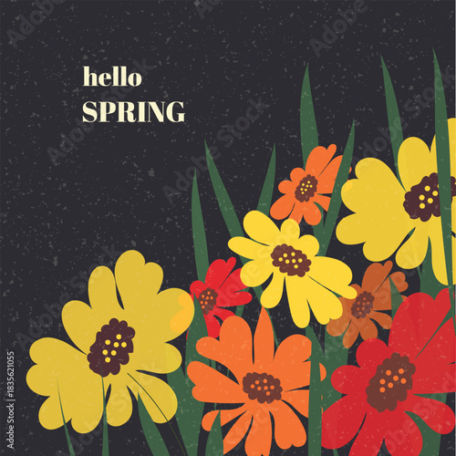 Hello spring banner ,poster ,background