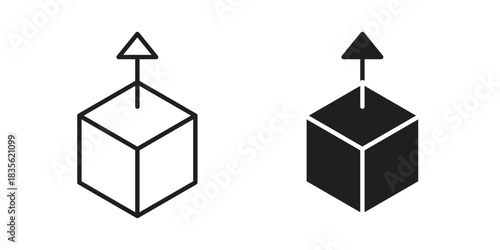 Product release icon. Outline, Glyph and Filled Outline Style