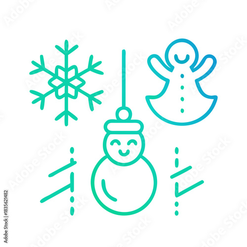 christmas element gradient