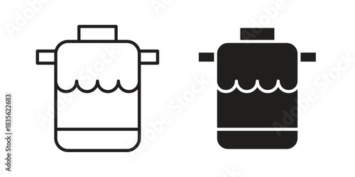 Sewerage tank icon. Outline, Glyph and Filled Outline Style