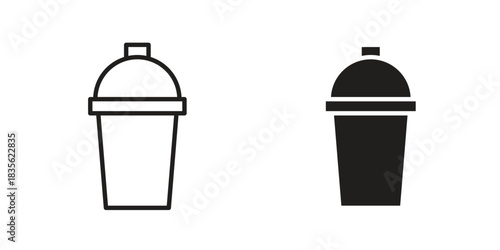 Shaker icon. Outline, Glyph and Filled Outline Style