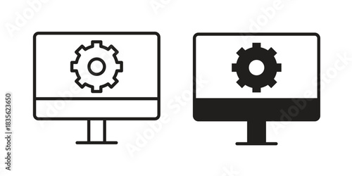 Software icon. Outline, Glyph and Filled Outline Style