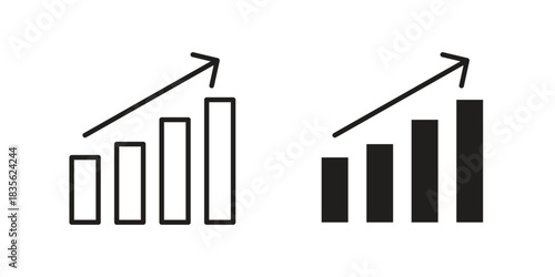 Stagflation icon. Outline, Glyph and Filled Outline Style