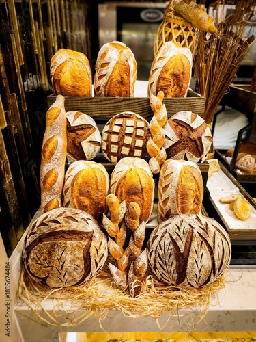 Artisanal Bakery Bread Display
