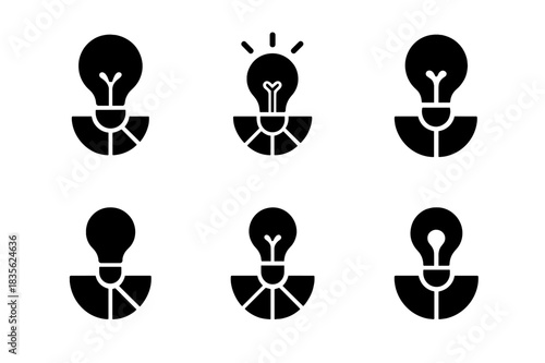 Creative Time-blocking Icons. Time-blocking for creatives. Icon set. Set Logo of time-blocking: inspiration within structure. harmonious logo variations of the