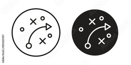 Tactical icon. Outline, Glyph and Filled Outline Style