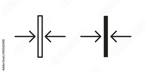 Thickness icon. Outline, Glyph and Filled Outline Style