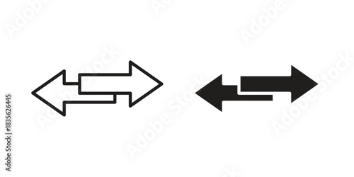 Transfer icon. Outline, Glyph and Filled Outline Style