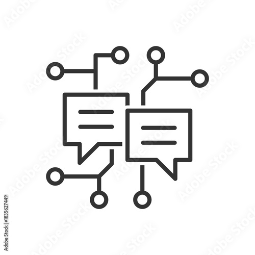 Chat Icon With AI Technology Sign Symbol
