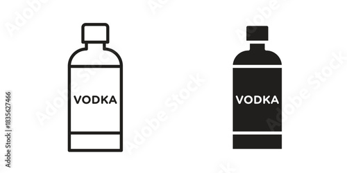 Vodka icon. Outline, Glyph and Filled Outline Style