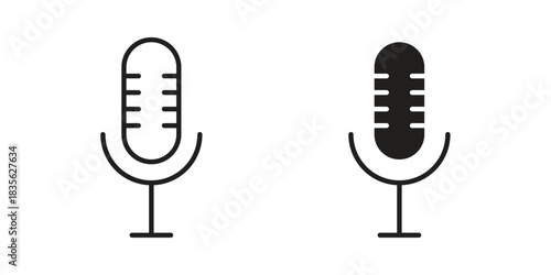 Voice recognition icon. Outline, Glyph and Filled Outline Style