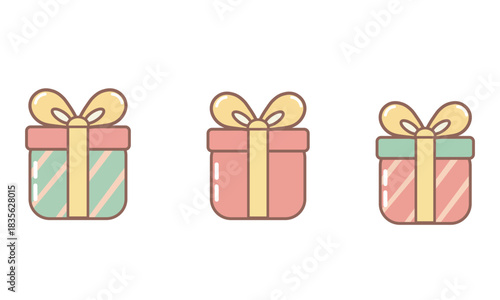 Colorful gift boxes with bows, perfect for celebrations and special occasions