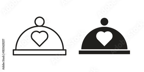 Wedding dinner icon. Outline, Glyph and Filled Outline Style