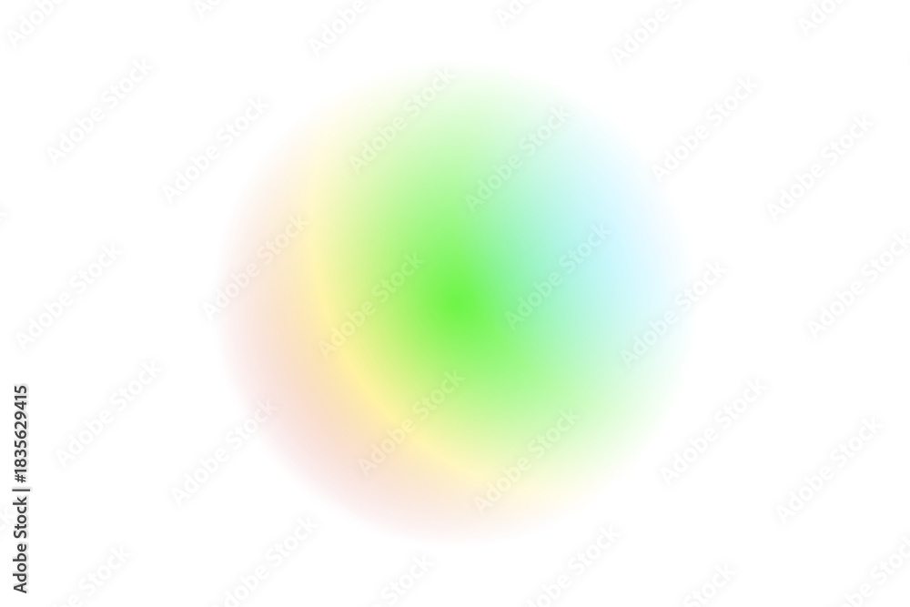 Fototapeta premium Trendy soft rainbow color gradient orb with luminous blur and pastel glow sphere modern abstract background on transparent overlay