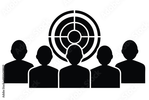 target audience vector icon silhouette