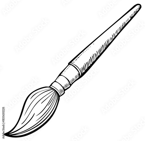 Line Art Brush for Artistic Painting Projects and Creative Design Work