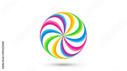 Dynamic colorful swirl design to add a vibrant touch to your brand, perfect for creative projects and modern marketing campaigns needing a fresh, fun look