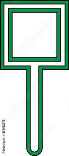 Road Sign Black and green Line Style Icon with Various Blank Direction Board Shapes and Synonym Design Elements for Navigation, Guidance, Street Signal Vector