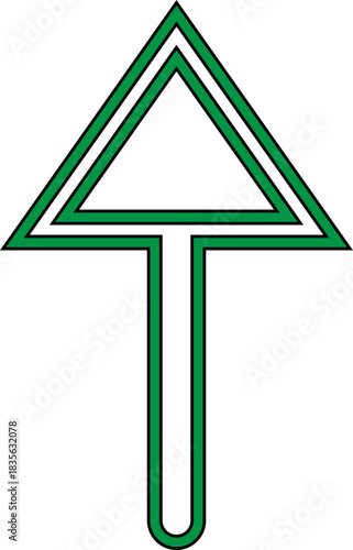 Road Sign Black and green Line Style Icon with Various Blank Direction Board Shapes and Synonym Design Elements for Navigation, Guidance, Street Signal Vector