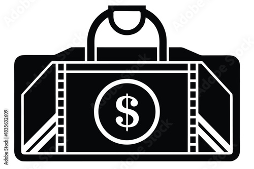 budget icon vector icon silhouette