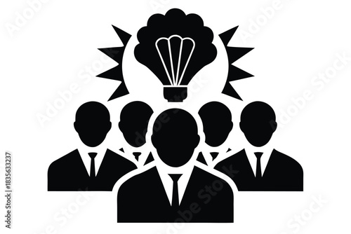 brainstorm vector icon silhouette