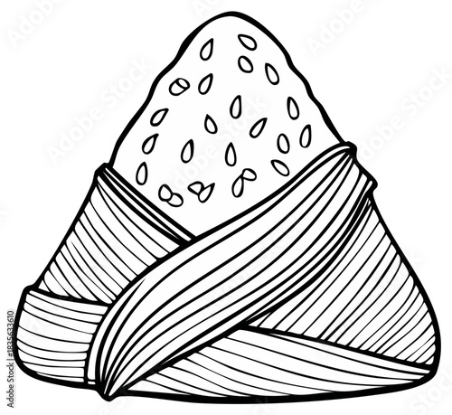 Hand-drawn Rice Dumpling Illustration for Dragon Boat Festival Celebration