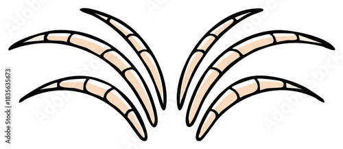 Abstract Cartoon Feathers or Furry Tentacles