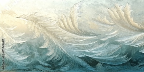 Wallpaper Mural Abstract Frost Formations Creating an Art Pattern on Winter Windows with Snowflakes and Ice Crystals Torontodigital.ca