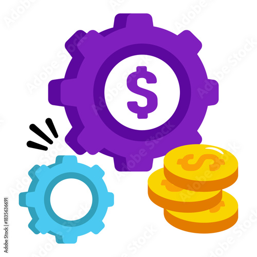 Trendy design icon of money management