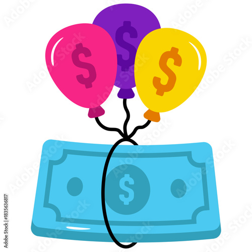 A beautiful design icon of financial balloons