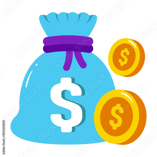 A perfect design icon of money bag