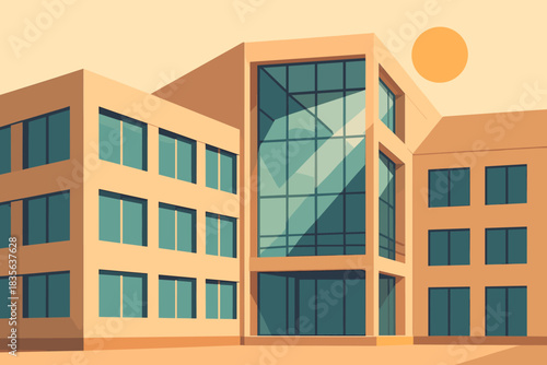 Modern cohesive open typography architecture no negative speech office icon minimal vector