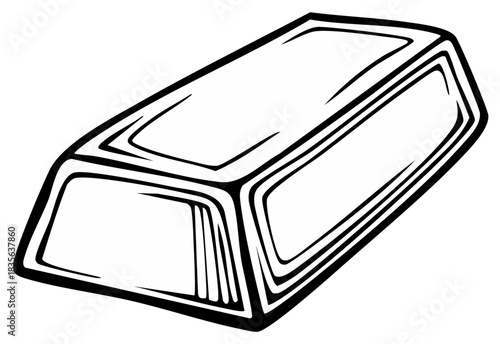 Gold Bar Ingot Vector Illustration Isolated Treasure Symbol Wealth Investment Graphic Resource