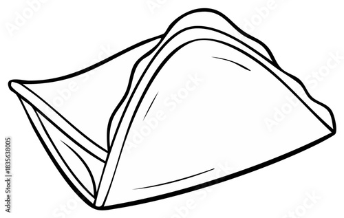 Folded Cloth Outline Illustration