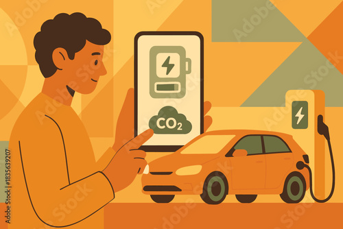 No speech icon typography eco text electric vector car transport savings friendly