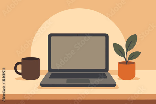 Vector negative letters illustration numbers workspace flat style emojis no minimalist marks