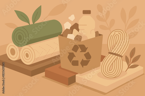 Vector eco modern no characters displayed material marks surfaces numbers plastics display