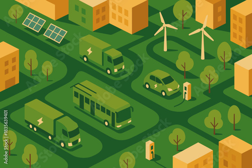 Transport vector numbers icon green punctuation any city fleet no letters labels