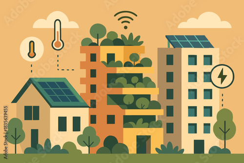 Style modern eco no chinese vector colors icon negative full energy cities