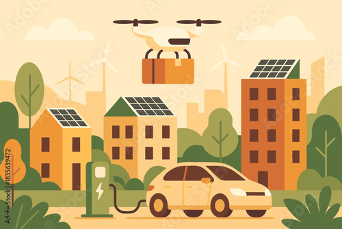 No vector icon eco any punctuation speech cohesive cityscape characters smart labels