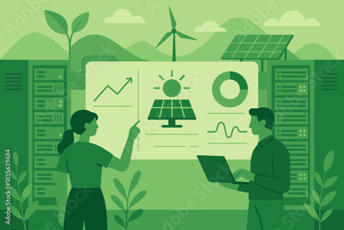 Data chinese characters center warm flat no letters icon eco clean labels