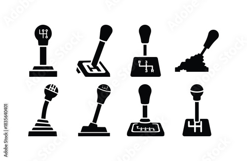 Gear Lever Control Silhouette Set