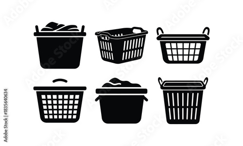 Laundry Basket Household Silhouette Set