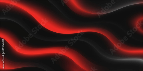 Flowing red satin and velvet texture pattern with an abstract black backdrop design
