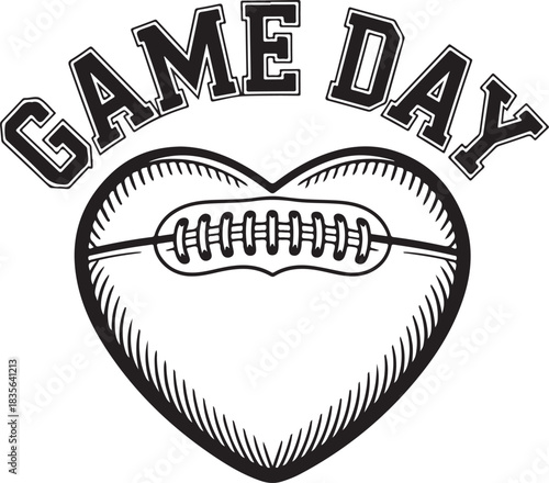 Game day football lettering coloring page