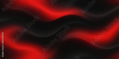 Abstract red silk satin fabric texture with soft flowing waves pattern and gentle light design backdrop