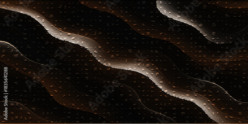 Close up of a blue python pattern and soft silk texture flowing in a seamless curve vector backdrop illustration