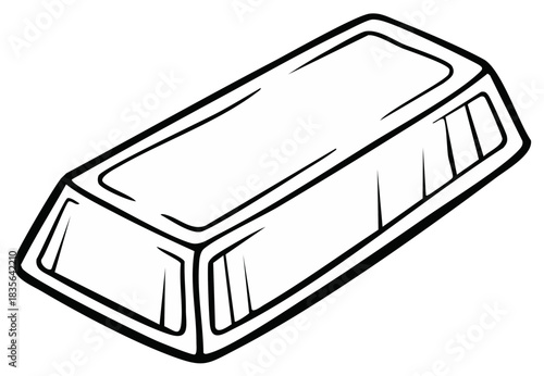 Illustrative Gold Bar Bullion Drawing Detailed Line Work Wealth Concept Economy