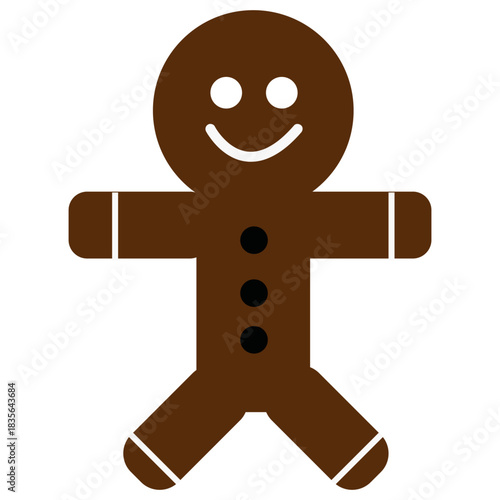 Galleta de jengibre navideña en vector con diseño dulce y tradicional