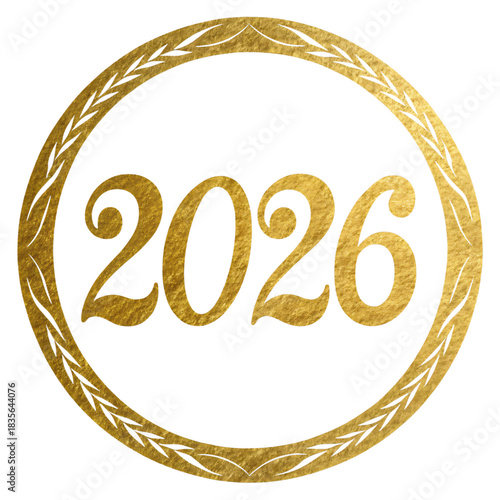 Golden 2026 new year festive design element